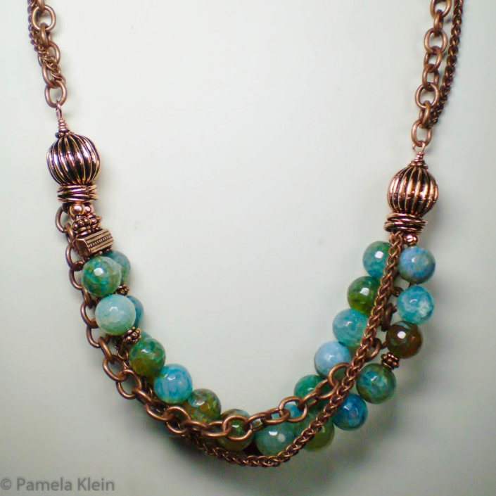 Copper & Agate Chain Necklace