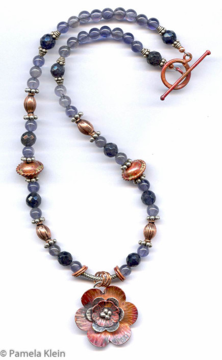 Copper & Iolite Necklace