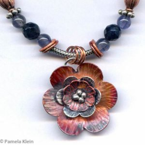 Layered Copper Flower Pendant