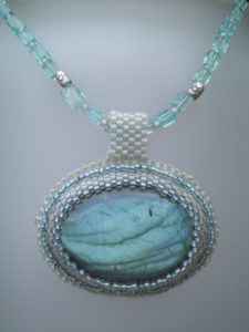 Bead Embroidered Pendant
