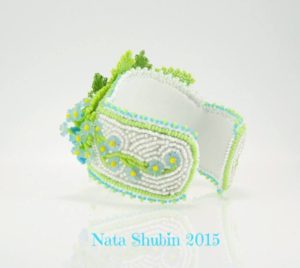 Bead Embroidered Cuff by Nata Shubin