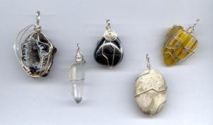 Free Form Wire Wrapped Pendants