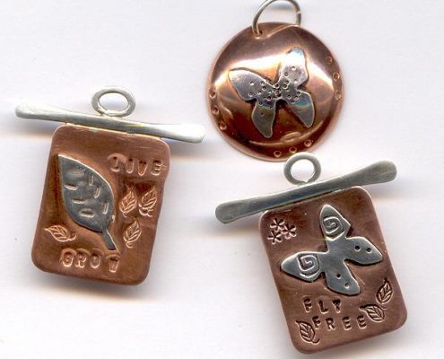 Copper-Silver Pendant