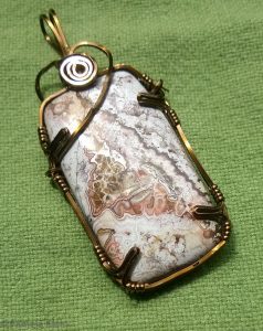 Prong Set Wire Wrapped Pendant