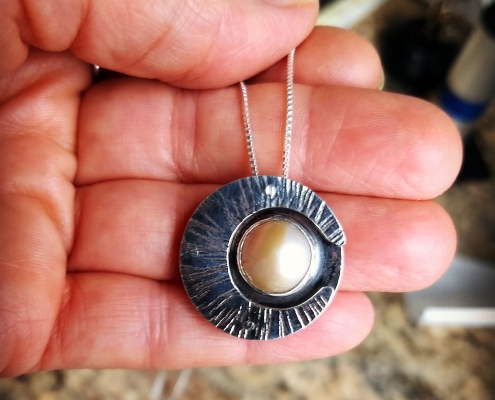 Over the Moon Riveted Pendant