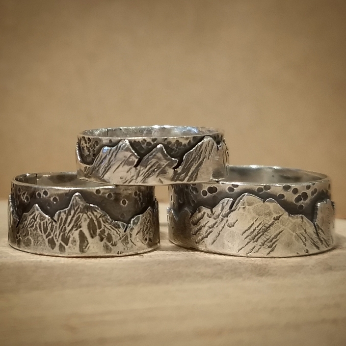 Sterling Silver Mountain Rings