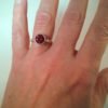 Faceted Garnet Solitaire Ring