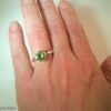 Faceted Peridot Solitaire Ring
