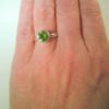 Faceted Peridot Solitaire Ring