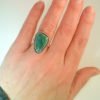 Chrysocolla Freeform Ring w Dots Accent