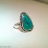Chrysocolla Freeform Ring w Dots Accent