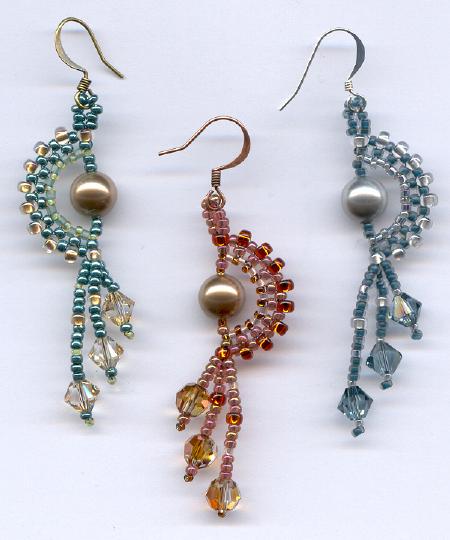 Golden Bead Kundan Pearl Dangler Earrings