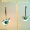 Silver Pendulum Earrings with Turquoise