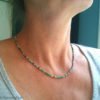 Faceted Turquoise Hessonite Necklace