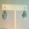 Oval Larimar Earrings w Textured Background