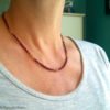 Faceted Rhodolite and Hessonite Necklace