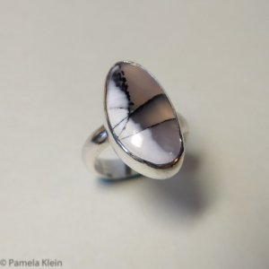 Dendritic Opal Freeform Ring